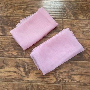 Light pink sheer curtain panels